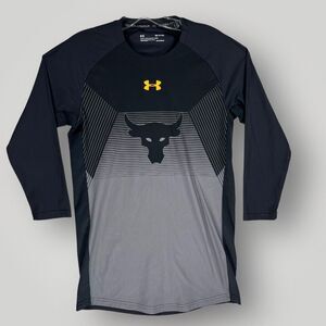 Under Armour UA Project Rock Chase Greatness Athletic Gym Shirt Men's Size Small